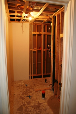 Before - Bathroom Rough-in